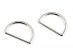 D- Ring Halbring - 25mm flach - silber